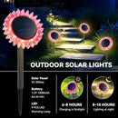 Outdoor Solar Lights, 2 Pack Led Solar Sunflower Lights, Stake/Wall 2-in-1 Waterproof Solar Garden Lights for Yard, Landscape, Fence, Patio, Driveway, Pathway, Backyard Decoration (Warm White) by GreenHaven Gardens