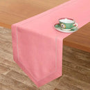 D'Moksha Homes Dusty Pink Linen Table Runner 72 Inches Long - 100% Pure Linen Diamond Table Runner 14 x 72 Inch for Dining, Fall and Halloween - Machine Washable by CozyNest Decor
