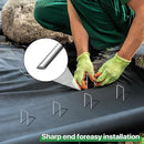 50 Pack 6 Inch Garden Stakes - Sturdy Landscape Staples with Metal Tarp Pins, Lawn Ground Stakes, Tent Stakes, and Yard Staples for Anchoring Sod, Landscape Fabric, and Irrigation Tubing by GreenHaven Gardens