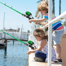 Kids Fishing Pole, Portable Telescopic Kids Fishing Poles for Boys and Girls, Fishing Rod and Reel Combo Kit with Tackle Box, and Fishing Net, Best Fishing Pole for Toddler Youth by TinyTreasures Baby Boutique
