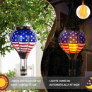 Hot Air Balloon Solar Lantern Outdoor - Flame Hanging Solar Light Waterproof Lanterns for Patio Garden Yard Farmhouse Decor, Great Gift(Flag) by GreenHaven Gardens