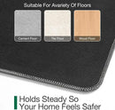 LUMI Ultra Thin Door Mat for Entryway, Low Profile Non Slip Rubber Backing Indoor Doormat, Easy Clean Welcome Entrance Mat for Inside House, Patio, Dark Grey 20"x32" by CozyNest Decor
