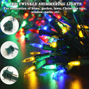 60 LED Multicolor Twinkling Christmas String Lights Plug in, 17 of 60 Lights Twinkle,Connect up to 45 Sets,UL Certified 22 Ft Mini Twinkle Christmas Tree Lights,Indoor Outdoor Use by TinyTreasures Baby Boutique