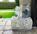 Mermaid Gutter Downspout Splash Block Statue, Garden Outdoor Animal Decor Sculpture, Diverter Rain, Decorative Extension, Waterproof Resin, Fits 3"x4" Rectangular Downspouts, Unique Gift by GreenHaven Gardens