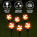 Joiedomi Set of 14 Christmas Lollipop Pathway Lights Outdoor with Stakes and Clips, 14.3 FT Plug in Peppermint Walkway String Lights for Christmas Decoration, Yard, Pluggable, Hangable, Waterproof by GreenHaven Gardens
