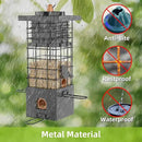 KRUOO Metal Squirrel Proof Bird Feeder for Outdoors Hanging,Wild Bird Feeders for Outside, 2.5 lb Capacity by CozyNest Decor