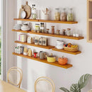 Fun Memories 55 Inches Floating Shelves - 8 Inch Deep Rustic Solid Pine Wood Wall Shelves for Storage - Farmhouse Wall Mounted for Living Room - Heavy-Duty Metal Bracket - 55" W x 8" D - Honey by CozyNest Decor
