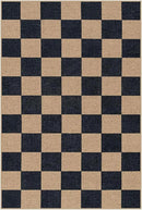 Lahome Checkered Easy Jute 2x3 Rug, Small Entryway Rug Non Slip Kitchen Front Door Mat, Farmhouse Neutral Area Rug Non Shedding Low Pile Floor Carpet for Foyer Porch Doorway by CozyNest Decor
