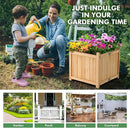GRAFFY Raised Garden Bed, Folding Wood Planter Box w/Removable Bottom & Drainage, Indoor Outdoor Square Elevated Planter for Flower Herb Vegetable Fruit, Plant Container for Grass Lawn Patio Backyard by GreenHaven Gardens