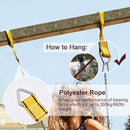 PACEARTH Swing Seat Support 660lb with 68.9 inch Anti-Rust Chains Plastic Coated 23.6 inch Tree Hanging Straps and Locking Buckles Outdoor Playground Tree Swing-Green by TinyTreasures Baby Boutique