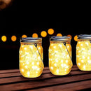 Solar Mason Jar Lights Lids, 12 Pack 30 Led Fairy Lights(Jars Not Included), Outdoor Hanging Mason Jar Solar Lights, Fairy in a Jar Firefly Lights for Patio Garden Table Decor Gifts by GreenHaven Gardens