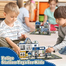 Magnetic Tiles, 50PCS Police Station Theme Building Blocks Set, Magnet Building Blocks and STEM Preschool Toys for Toddlers Kids Ages 3-5 5-7 8-10 by TinyTreasures Baby Boutique