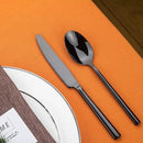 Alata Potter Black 20-Piece Forged Silverware Set with Utensil-Serving Set, Service for 4, Stainless Steel Flatware Set, Modern Design with Mirror Finish, Ideal for Home, Kitchen, Party, Camping by CozyNest Decor