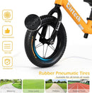12" Balance Bike for 2, 3, 4, 5 Year Old Boys and Girls, Lightweight Nylon Frame Toddler Training Bike No Pedal Bikes for Kids with Adjustable Seat and Air Tires by TinyTreasures Baby Boutique