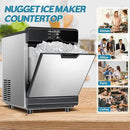 Nugget Ice Maker Countertop, 80Lbs/24H with 20LBS Ice Basket - Dual Water Inlet (Tap/Bottle), Self-Cleaning Stainless Steel Pellet Ice Machine, Chewable Ice Dispenser for Home, Kitchen, Office by CozyNest Decor