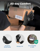 toolant Crinkle Latex Work Gloves Bulk, Rubber Coated Safety Work Gloves for Men and Women, 12 Pairs for Construction, Gardening, Warehouse (Black, Small) by GreenHaven Gardens