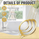 Norme 5 Quart Stainless Steel Gold Colander and 3 Pcs Gold Fine Mesh Strainer, Stainless Steel Pasta Rice Food Metal Strainer with Handles, Easy Clean and Dishwasher Safe by CozyNest Decor