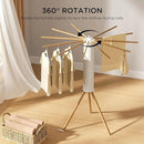 Tripod Clothes Drying Rack, Garment Rack Portable and Foldable Space Saving Laundry Drying Rack - Dryer Rack Clothing Floor Folding Balcony Bedroom Household (Beige(Wood), 12 rods) by CozyNest Decor
