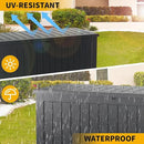 270 Gallon Outdoor Storage Box Patio Deck Box Waterproof, Resin Lockable Outside Large Storage Bin for Pool Cushion Furniture, Garden Tools UV-Resistant, Black by CozyNest Decor