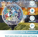 Solar Garden Lights Outdoor Decorative - Solar Gazing Ball Mosaic Garden Stakes Decorative Waterproof Outdoor Lights for Pathway Yard Lawn Decoration Multi