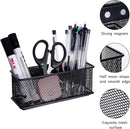 dedoot Magnetic Pencil Holder, Black Mesh Pen Organizer Strong Magnetic Storage Basket Organizes Pens, Pencils, Markers for Whiteboard, Locker, Fridge, Cubicle Desk, Offices 6.3x2.3x2.6inch by CozyNest Decor