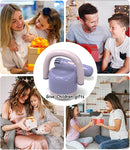 EWA Portable Mini Metal Karaoke Machine, Bluetooth Karaoke Speaker with 2 Wireless Microphones, Ideal Gifts for Girls Boys Family Home Party Birthday Christmas Toys Gifts-(Purple) by TinyTreasures Baby Boutique
