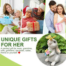 YODY Solar Garden Statues Outdoor Decor- Yard Decorations for Patio, Balcony, Backyard, Lawn Ornaments - Rabbit Figurines with LED Light- Unique Birthday House Warming Gifts for Women, Mom, Grandma by CozyNest Decor