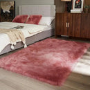 AMTOVO Faux Fur Sheepskin Rug for Living Room, 4 x 6 ft Blush Pink Fluffy Area Rug for Bedroom, Playroom, Luxury Room Decor, Rectangle by CozyNest Decor