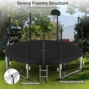 Upgraded 16FT 15FT 14FT 12FT 10FT 8FT Trampoline Outdoor with Basketball Hoop and Net, Capacity for 4-6 Kids and Adults by TinyTreasures Baby Boutique
