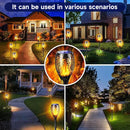 Upgraded Larger Solar Lights Outdoor, Solar Torch Light with Flickering Flame, Solar Garden Lights, Waterproof Solar Powered Outdoor Lights, Outdoor Patio Channel Garden Decoration (Orange, 4Pack) by GreenHaven Gardens