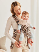 BabyBjörn Baby Carrier Mini, Cotton, Beige/Leopard | Newborn Carrier (7-25 lbs), Ergonomic, Easy-to-Use by TinyTreasures Baby Boutique