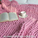 Chunky Knit Blanket - Luxury Soft Cozy 60 * 80 Throw Blanket,100% Woven Blanket Rope Knot Throw Blanket for Couch, Sofa, Home Decor, Gift - Machine Washable(Pink) by CozyNest Decor