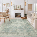 LIVEBOX Washable Area Rug 10x14 Rugs for Living Room Bedroom, Non-Slip Boho Indoor Carpet for Dining Room Office, Low-Pile Farmhouse Soft Carpets for Kids Nursery Playroom, Sage Green by TinyTreasures Baby Boutique