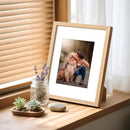 upsimples 9x12 Frame, Natural Solid Wooden Picture Frames, Display 6x8 with Mat or 9 x 12 Without Mat, Wall or Tabletop, 1 Pack, Natural by CozyNest Decor