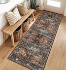 Lahome Hallway Runner Rug - 2x6 Washable Non-Slip Carpet Runner, Throw Untra-Thin Stain Resistant Kitchen Carpet, Vintage Medallion Print Non-Shedding Mat for Bedroom Entryway Bathroom by TinyTreasures Baby Boutique