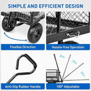 Yesker Steel Garden Carts - 800lbs Dump Wagon with All Terrain Inflatable Wheels for Yard Lawn Farms Gardening - Heavy Duty Utility Outdoor Hauling Wheelbarrow by GreenHaven Gardens