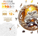 Wooden Puzzles for Adults - Couple Owl Wooden Jigsaw Puzzle - Unique Animal Shaped Wood Puzzles Adult - Creative Birthday Gift Family Game 300pcs by TinyTreasures Baby Boutique