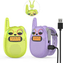 Qniglo Walkie Talkies for Kids - 2 Pack Rechargeable, Christmas & Birthday Gifts for Boys & Girls Age 3-12, Long Range Kids Walkie Talkies with FM Radios for Family Adventure Camping & Spy Games by TinyTreasures Baby Boutique
