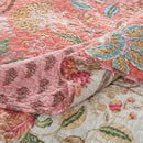 NEWLAKE Cotton Patchwork Bedspread, 3-Piece Bedding Quilt Set with Real Stitched Embroidery, Reversible Matelasse Bed Coverlet Set,Bohemian Floral,California King Size by CozyNest Decor