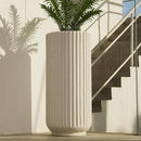 31.5 Inch Tall Roman Column Concrete Planter（14.2Dx31.5H，36 Pounds）,Durable All-Weather Use with Drainage Holes,Large Tall Round Planter for Outdoor Indoor Plants by CozyNest Decor