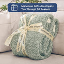 NEXHOME PRO Super Soft Throw Blankets for Couch, Reversible Warm Blankets Cozy Knit Blanket for Women, Fuzzy Plush Lightweight Throws for Sofa, Bed, Picnic, Sage Green White, 50 x 60 inches by TinyTreasures Baby Boutique