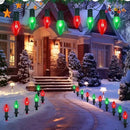 25FT Red and Green Christmas Lights,C9 Incandescent Christmas Lights with 26 Bulbs(1 Spare),Hanging Outdoor Christmas Lights for Home Garden Yard Xmas Tree House Decorations by GreenHaven Gardens