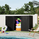 KINYING Outdoor Horizontal Storage Sheds,37 Cu.ft Outdoor Storage Cabinet Waterproof Resin Tool Storage Box for Lawn Mower,Garden Tools and Patio Furniture, Lockable (Black) by GreenHaven Gardens