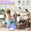 goopow Mini Karaoke Machine Speaker for Kids Adults, Portable Bluetooth Microphone Song Toys with LED Light, Best Chritmas Birthday Festival Gift for 3 4 5 6 7 8+ Year Old Girls Boys (Purple-2MIC) by TinyTreasures Baby Boutique
