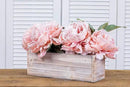 Wooden Planter Box, Whitewash with Plastic Liner l Garden Decor l Restaurant and Wedding Decorations l Wedding Bouquets, Table Centerpiece (12x4 Set of 4, Whitewash) by GreenHaven Gardens