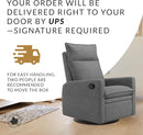 Jaymar Arya Modern Nursery Glider Recliner Chair – Cozy Nursing Chair with 360° Swivel for New Parents, Gentle Motion, Compact Design, High Back & Low Armrests, Canadian Made (Charcoal/Nexus Fabric) by TinyTreasures Baby Boutique