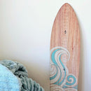 Wooden Surfboard Wall Decor Growth Chart - Surf Board Decor for Kids Room, Wooden Growth Chart for Wall, Surfboard Wall Art, Surfboards for Decoration - Teal Wave (9.5"x 45") by TinyTreasures Baby Boutique