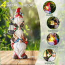 Garden Gnome Statue with Solar Lights Garden Sculptures Funny Triple Gnome Outdoor Patio Lawn Yard Balcony Garden Home Decor Birthday Gifts for Women Mom Grandma 12 in Fall Gnome by CozyNest Decor