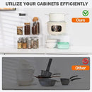 Acrylic Kitchen Cabinet Organizer Shelf, Spice Rack, Plate and Cupboard Storage Riser, Versatile Pantry Shelf, Durable Clear Countertop Organizer for Home and Kitchen(4 PCS) by CozyNest Decor