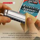 Hohner Special 20 Harmonica - Key of C Bundle with Key Stickers, Plastic Case, Instructional Manual, and Austin Bazaar Polishing Cloth by TinyTreasures Baby Boutique